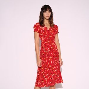 Realisation Par Teale Dress in Rouge Fleur XS